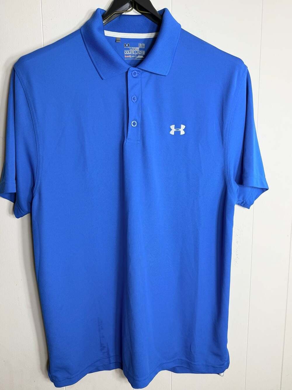 Under Armour HeatGear Loose Blue Polo Shirt Size Large